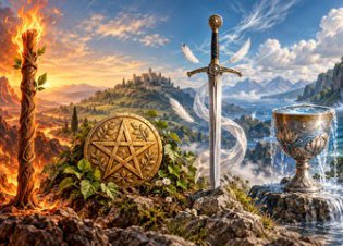 Os naipes do tarot e os 4 elementos