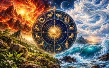 Os 4 elementos na astrologia: fogo, terra, ar e �gua
